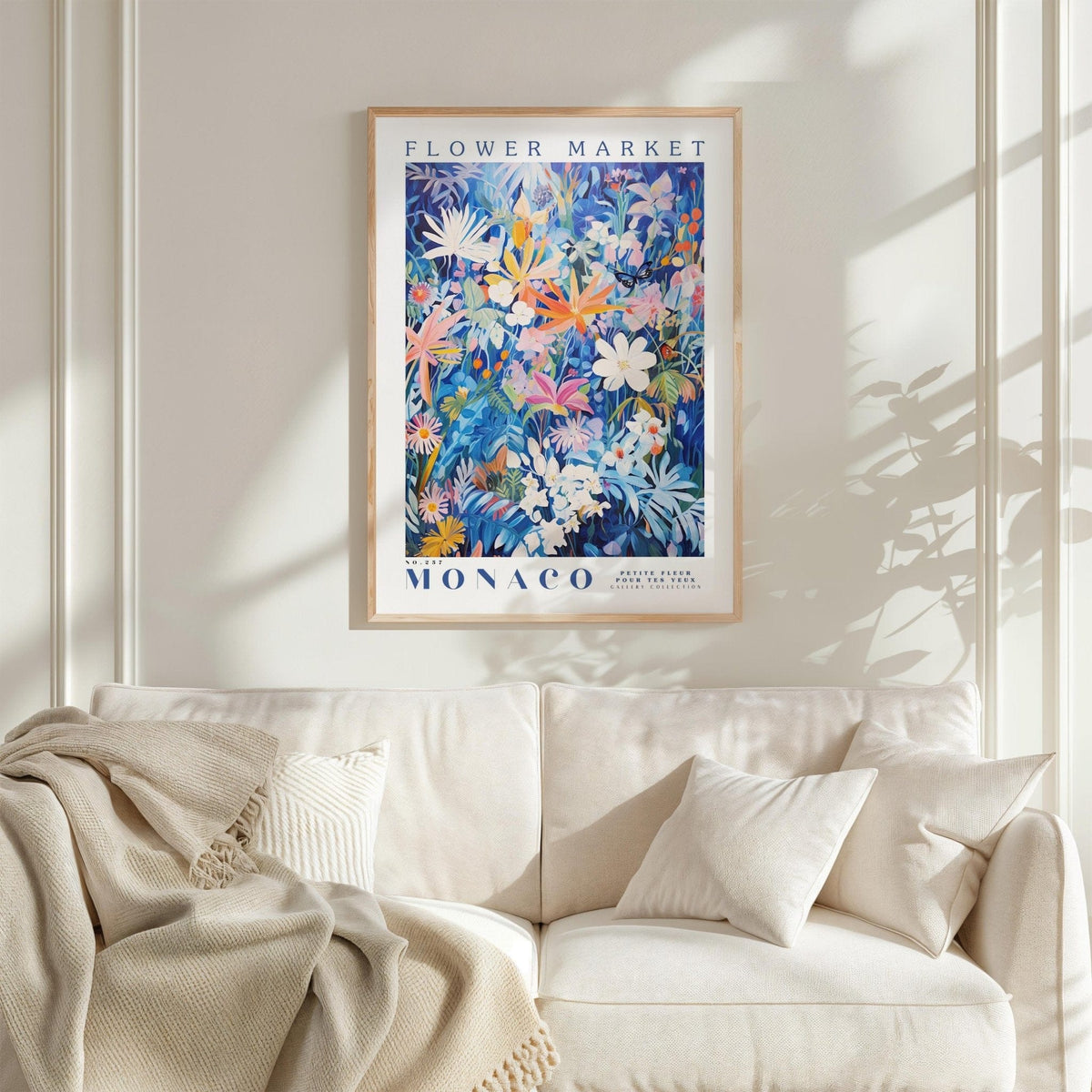 Monaco Flower Market Poster - Poster - Flower Poster