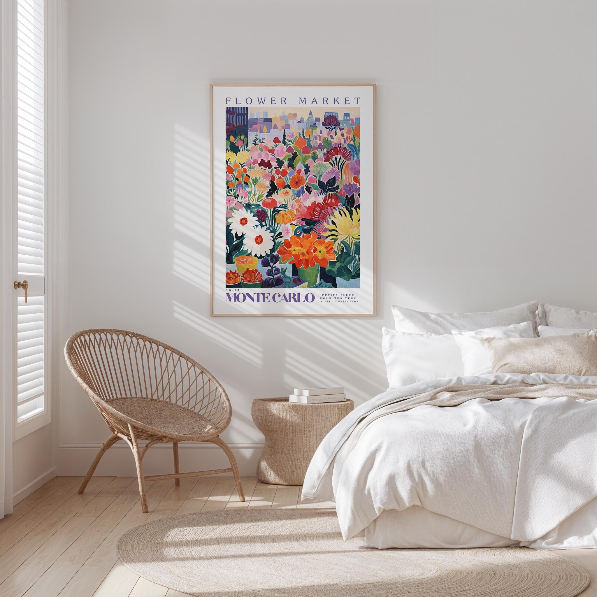 Monte Carlo Flower Market Poster - Poster - Flower Poster
