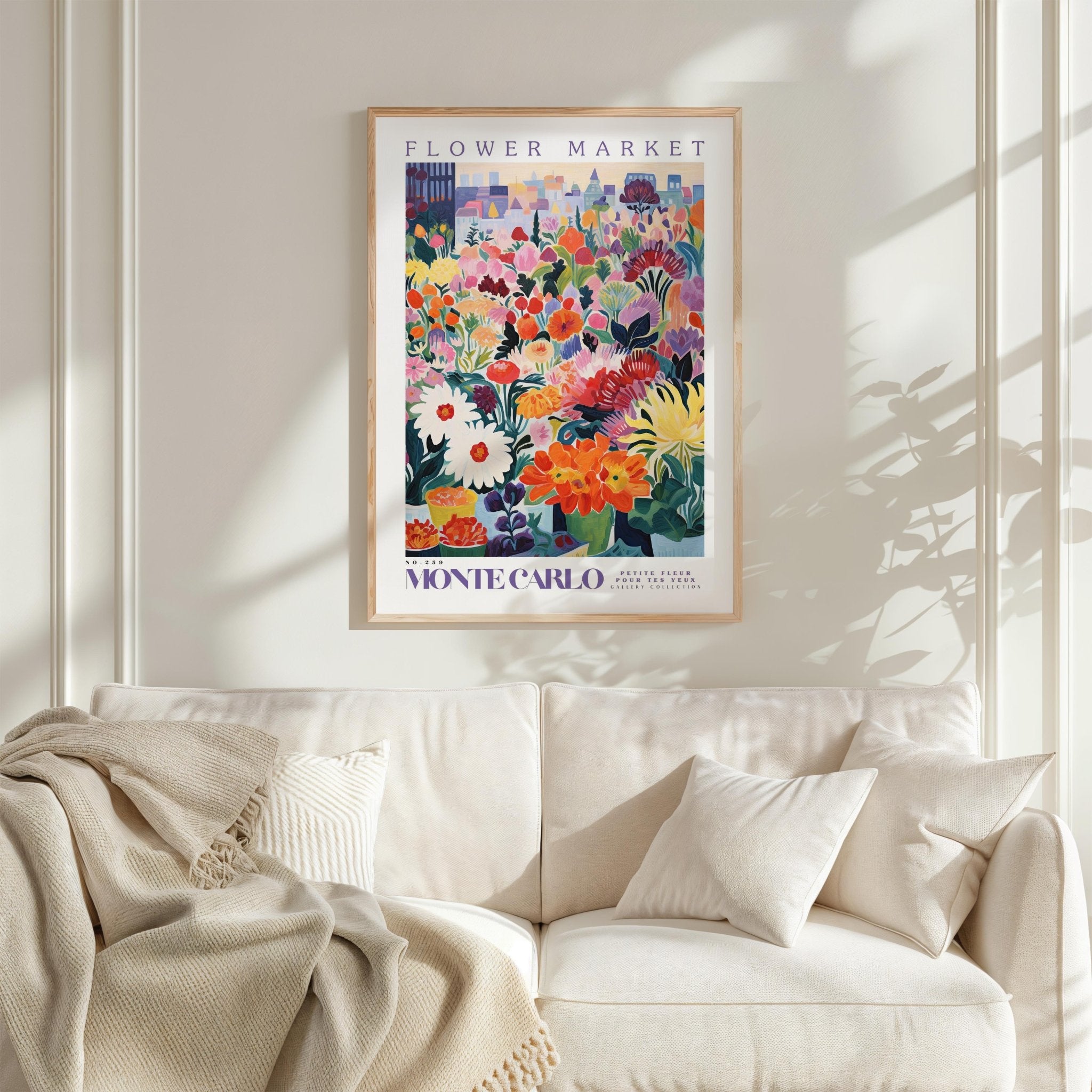 Monte Carlo Flower Market Poster - Poster - Flower Poster