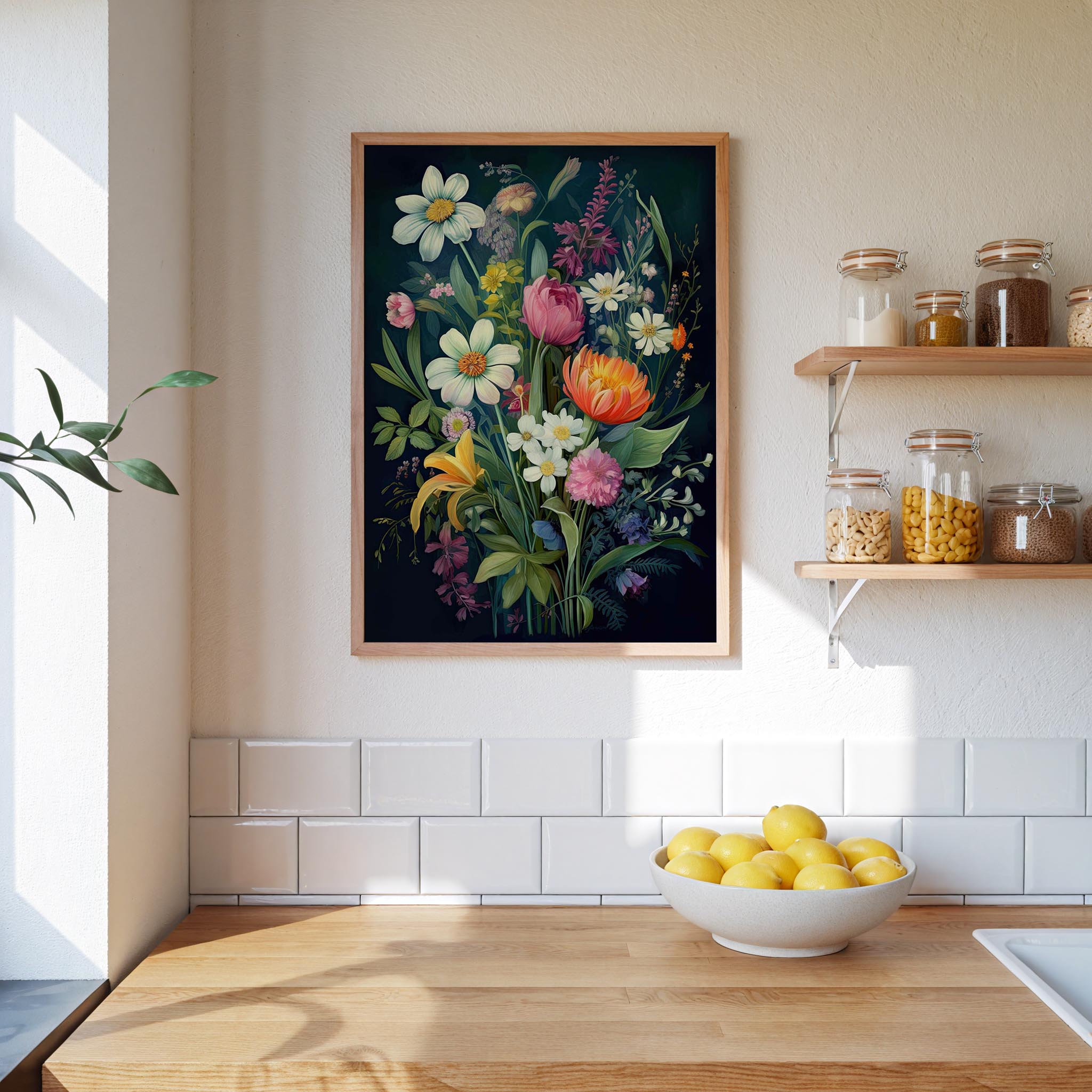 Moody Wildflower Poster - Poster - Flower Poster