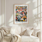 Mount Fuji Flower Market Poster - Posters - Flower Poster