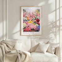 Mykonos Flower Market Poster - Posters - Flower Poster