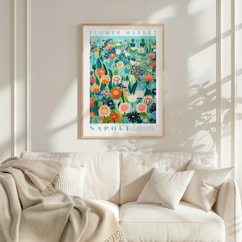 Napoli Flower Market Poster - Posters - Flower Poster