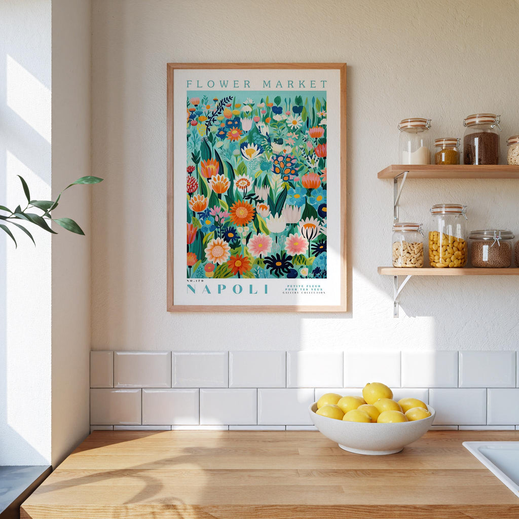 Napoli Flower Market Poster - Posters - Flower Poster