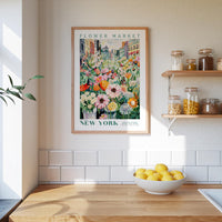 New York Flower Market Poster - Posters - Flower Poster