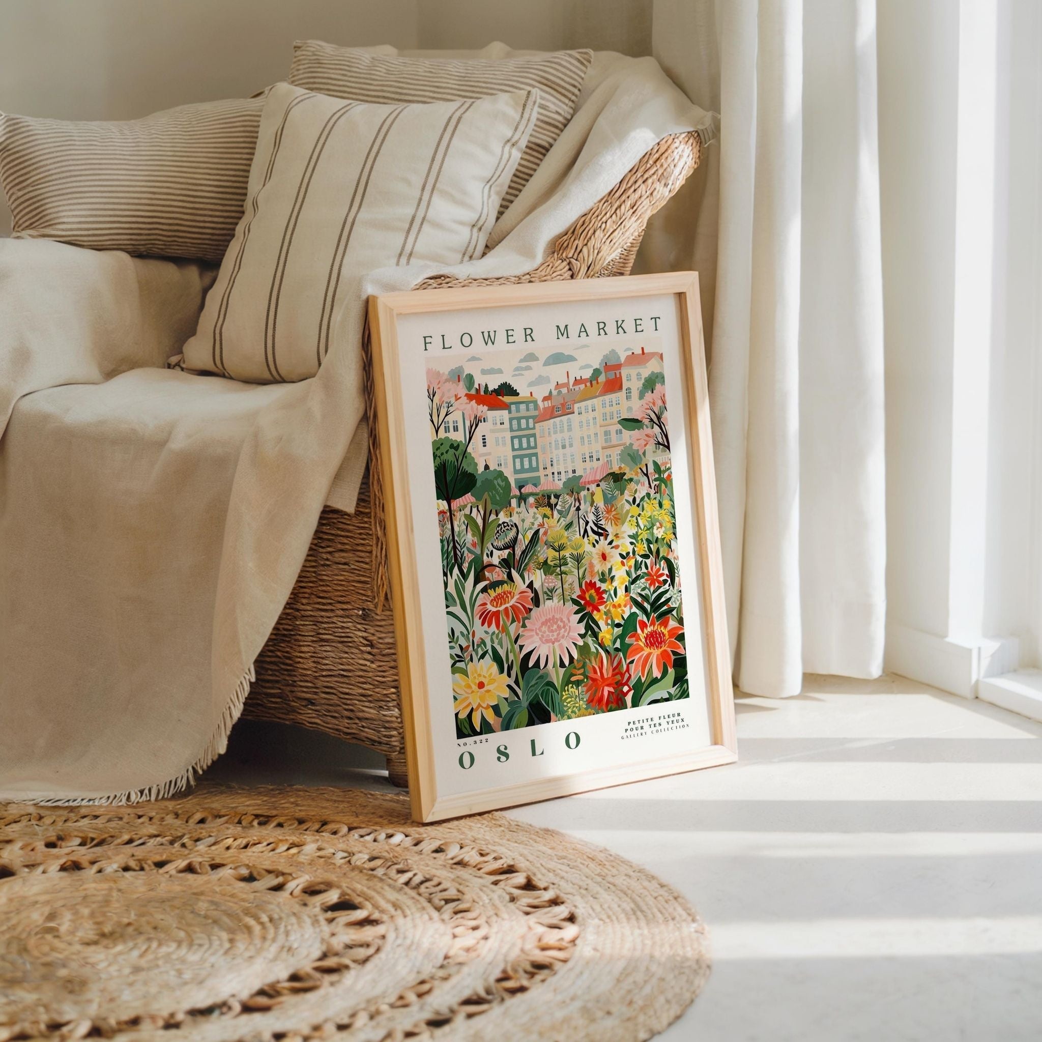 Oslo Flower Market Poster - Poster - Flower Poster