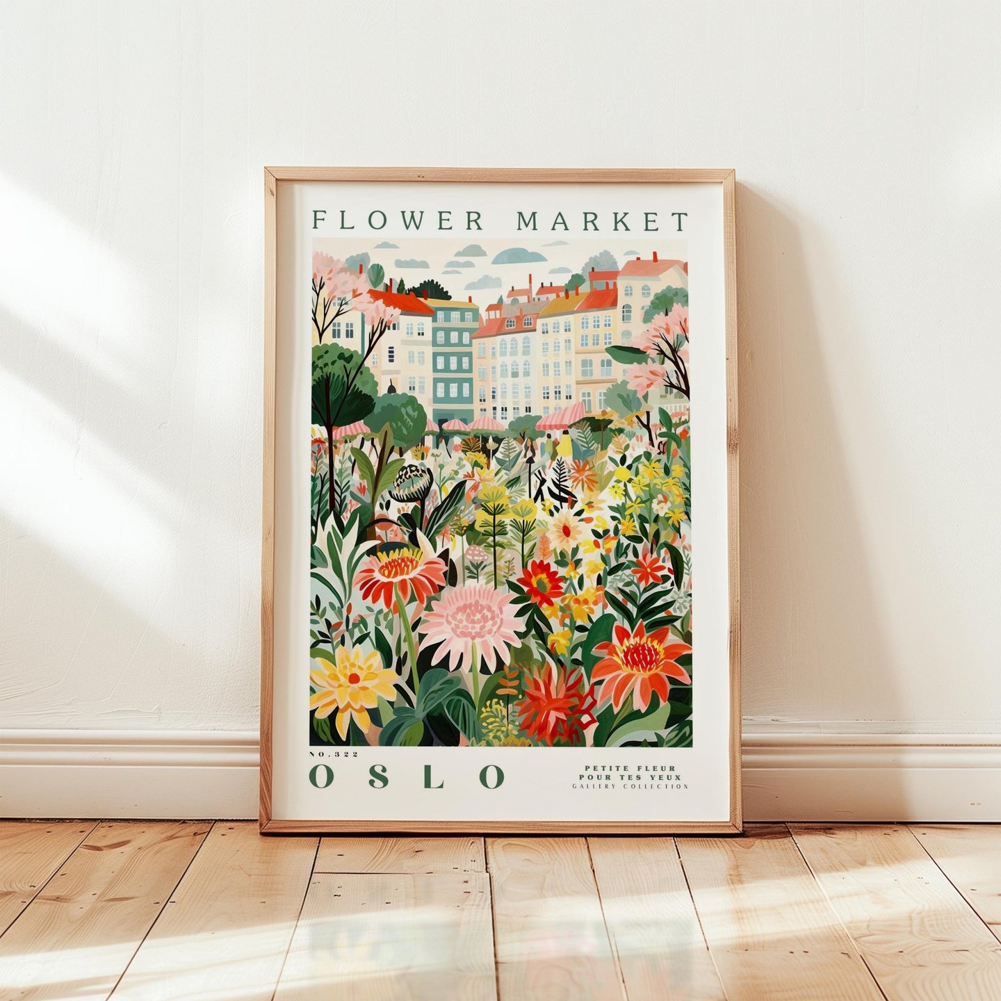 Oslo Flower Market Poster - Poster - Flower Poster