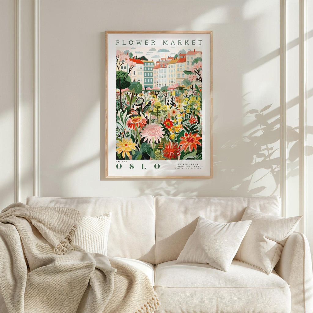 Oslo Flower Market Poster - Poster - Flower Poster