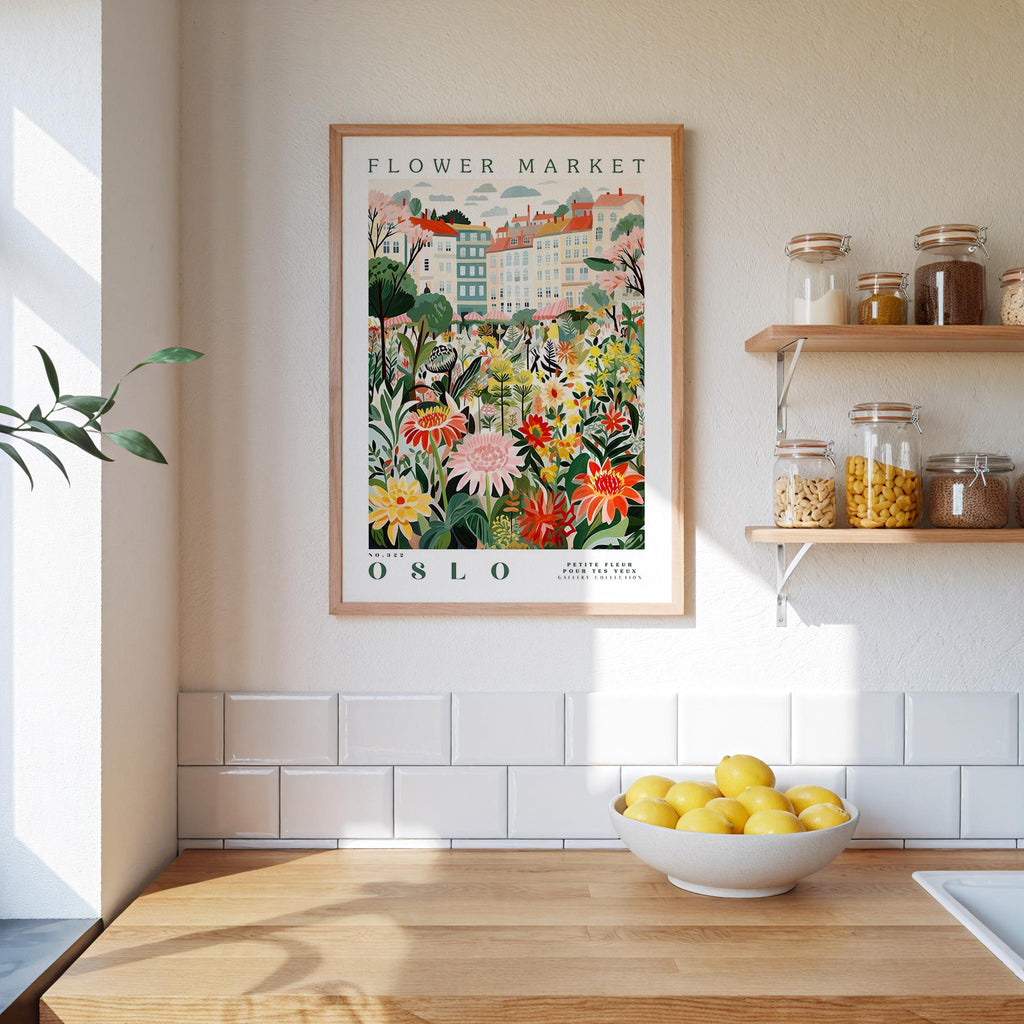 Oslo Flower Market Poster - Poster - Flower Poster