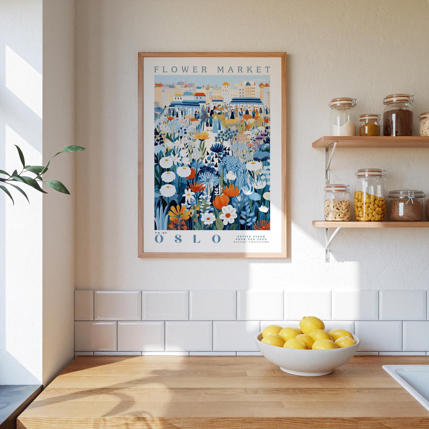 Oslo Flower Market Poster - Posters - Flower Poster