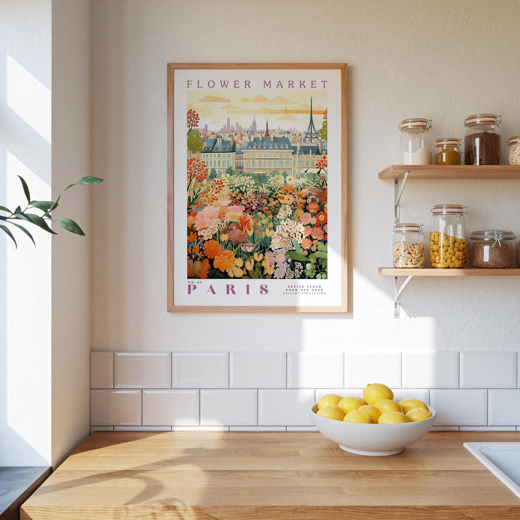 Paris Flower Market Poster - Posters - Flower Poster