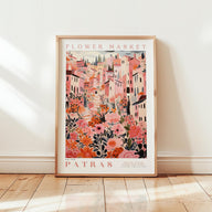 Patras Flower Market Poster - Print Material - Flower Poster