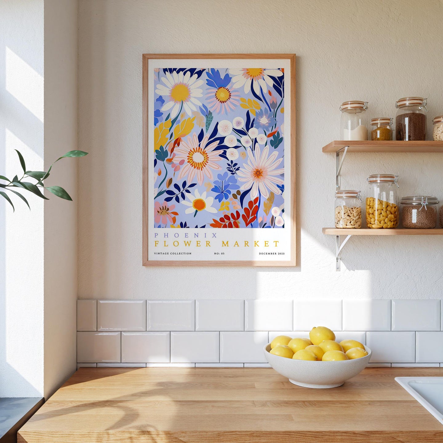 Phoenix Flower Market Poster - Posters - Flower Poster