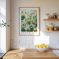 Porto Flower Market Poster - Posters - Flower Poster