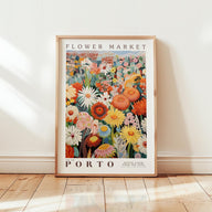 Porto Flower Market Poster - Posters - Flower Poster