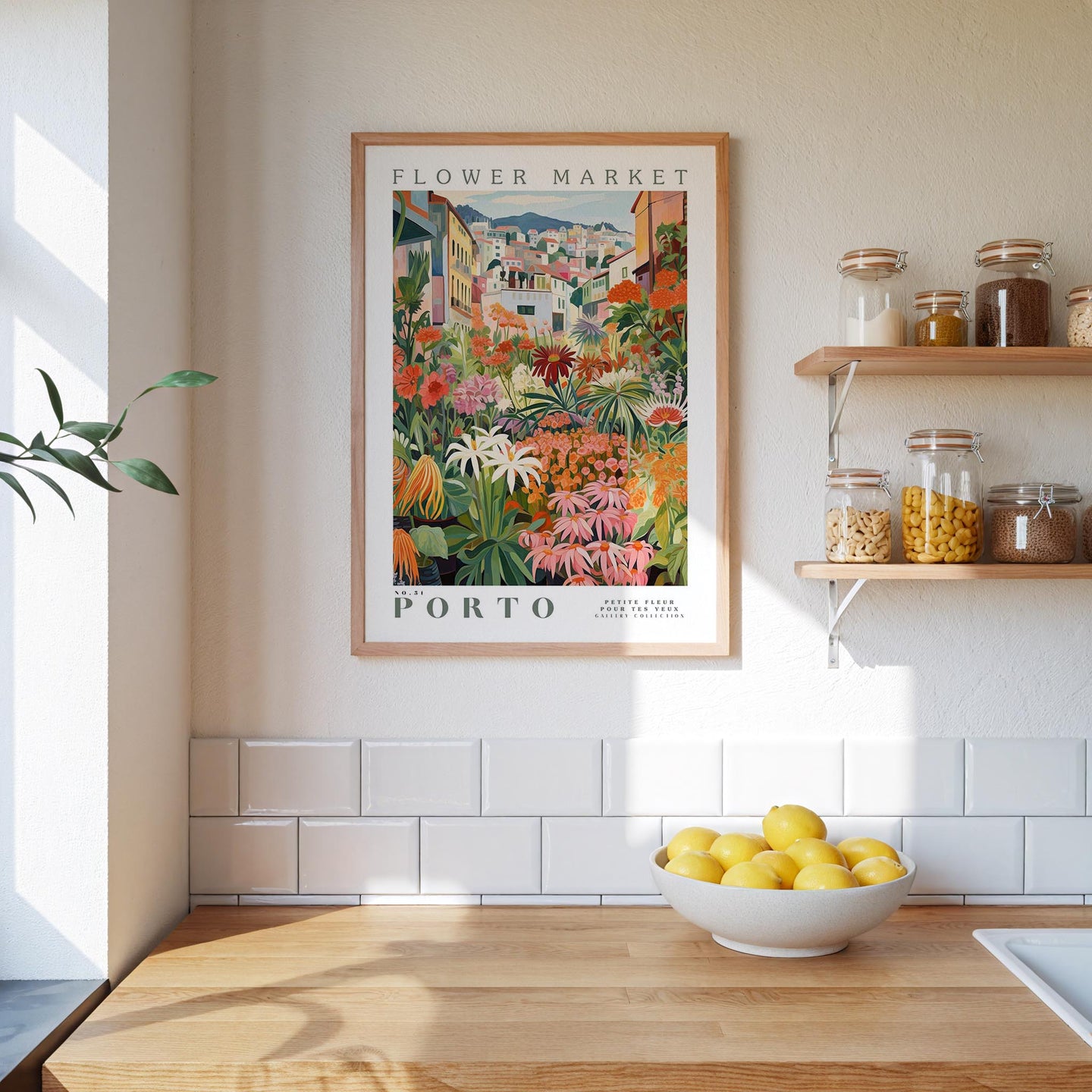 Porto Flower Market Poster - Posters - Flower Poster