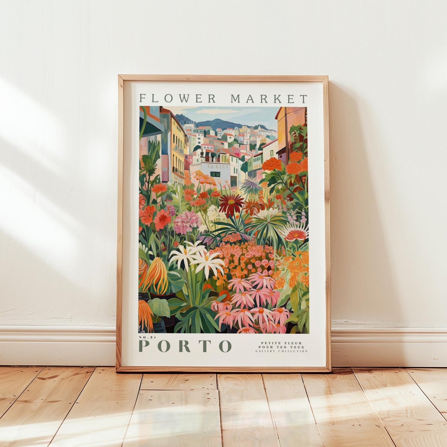 Porto Flower Market Poster - Posters - Flower Poster