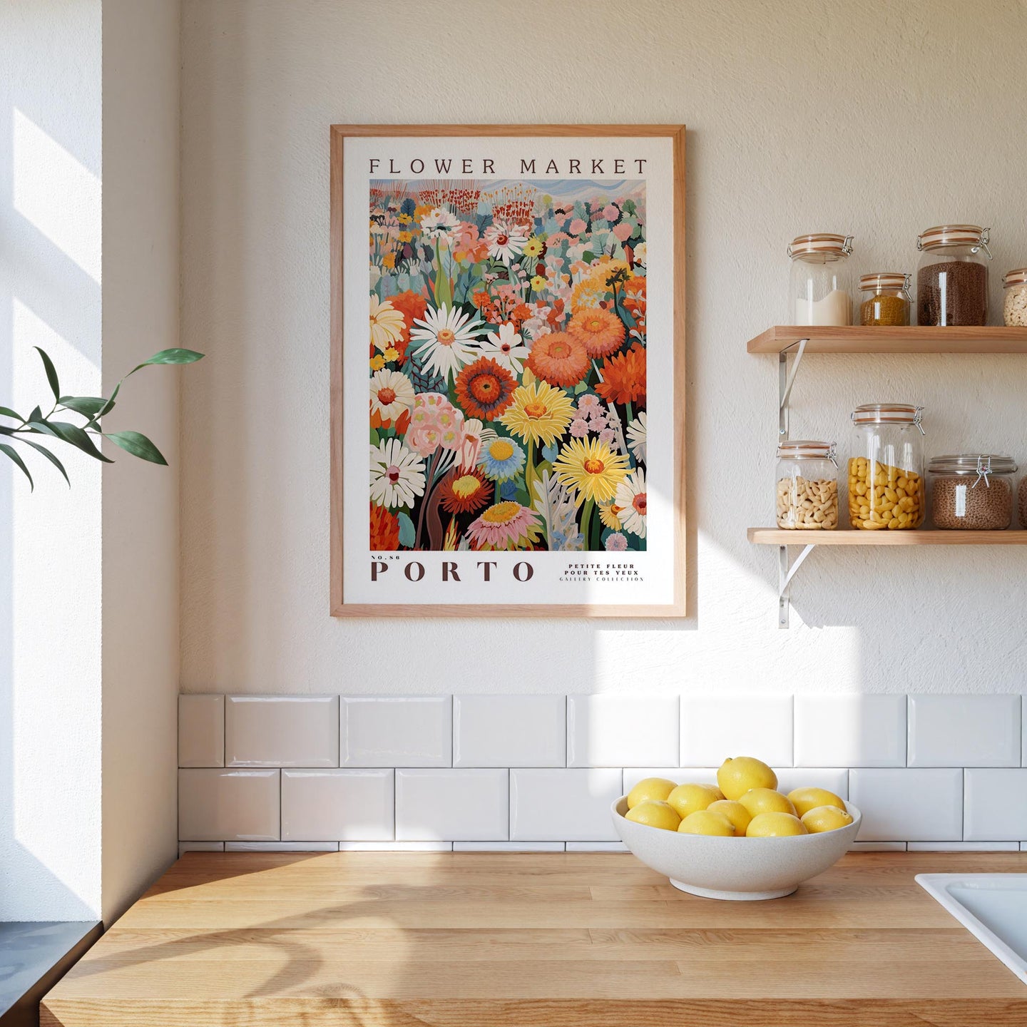 Porto Flower Market Poster - Posters - Flower Poster