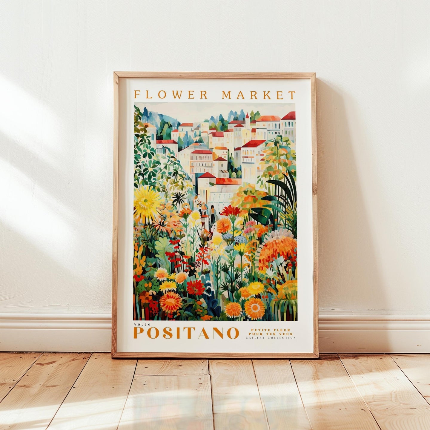 Positano Flower Market Poster - Posters - Flower Poster
