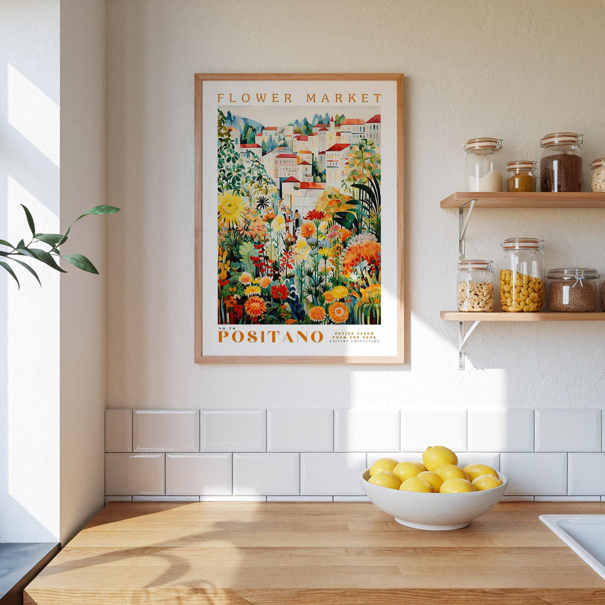 Positano Flower Market Poster - Posters - Flower Poster