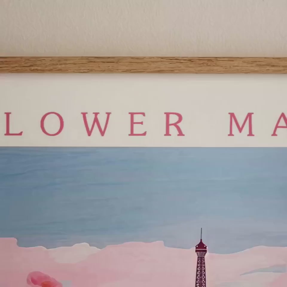 Paris Flower Poster