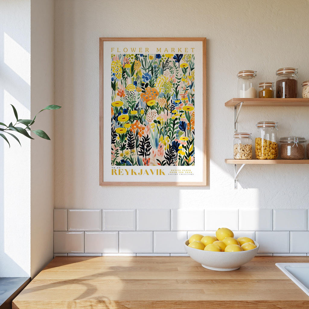 Reykjavik Flower Market Poster - Posters - Flower Poster