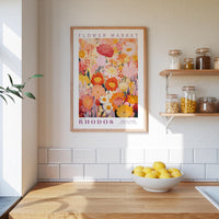Rhodos Flower Market Poster - Posters - Flower Poster