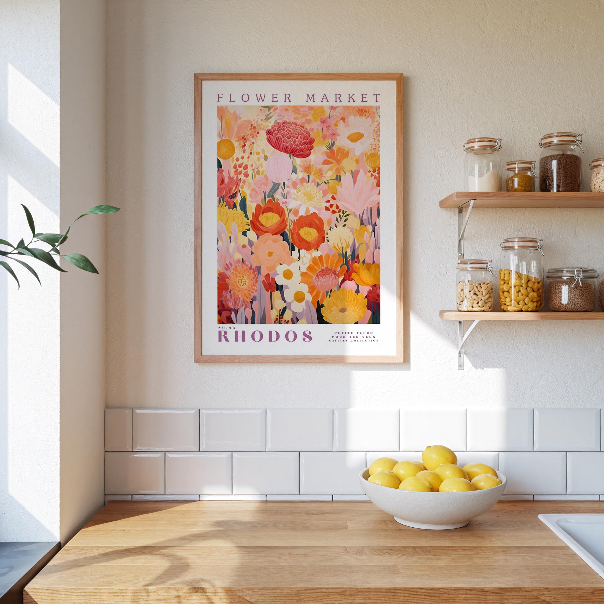 Rhodos Flower Market Poster - Posters - Flower Poster