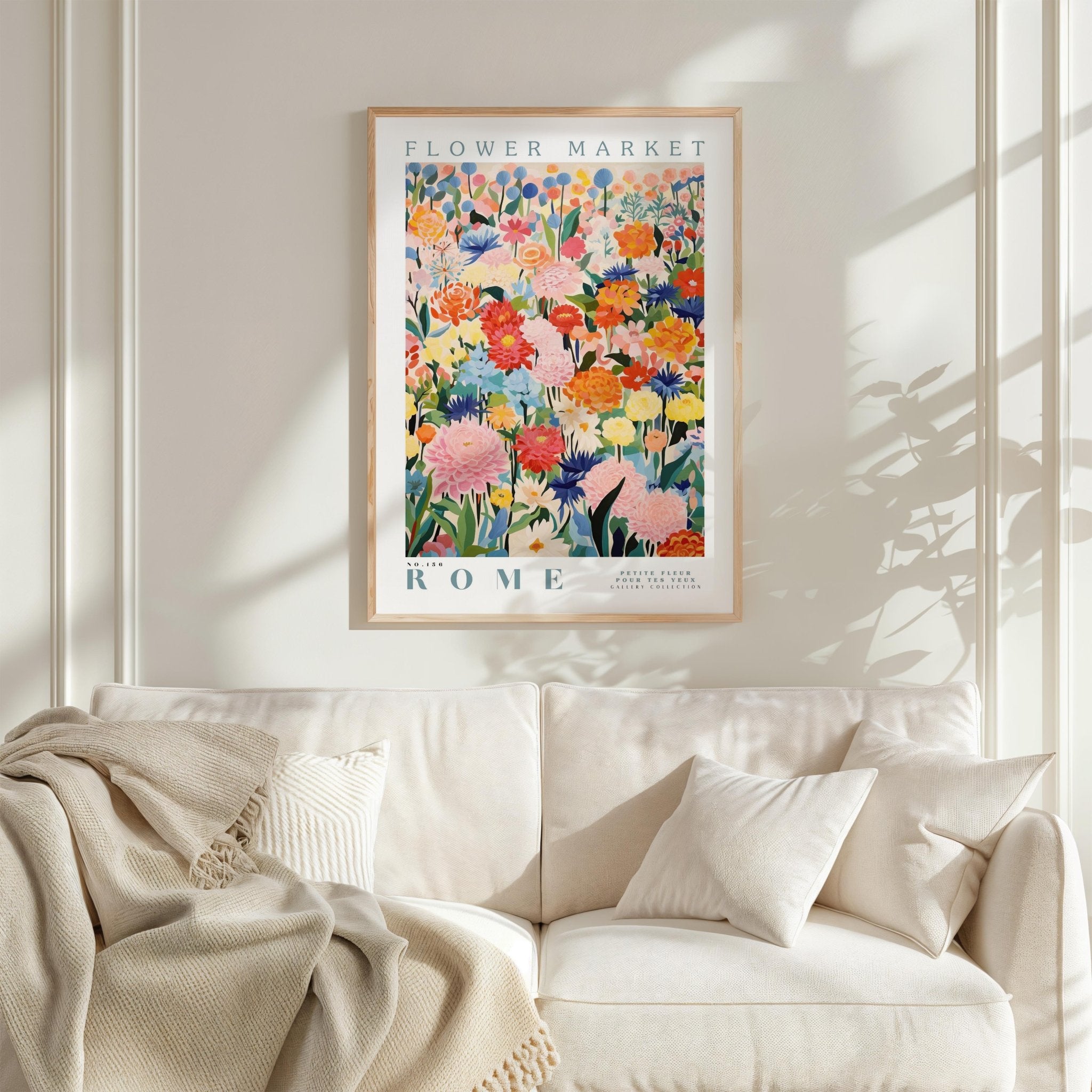 Rome Flower Market Poster - Posters - Flower Poster