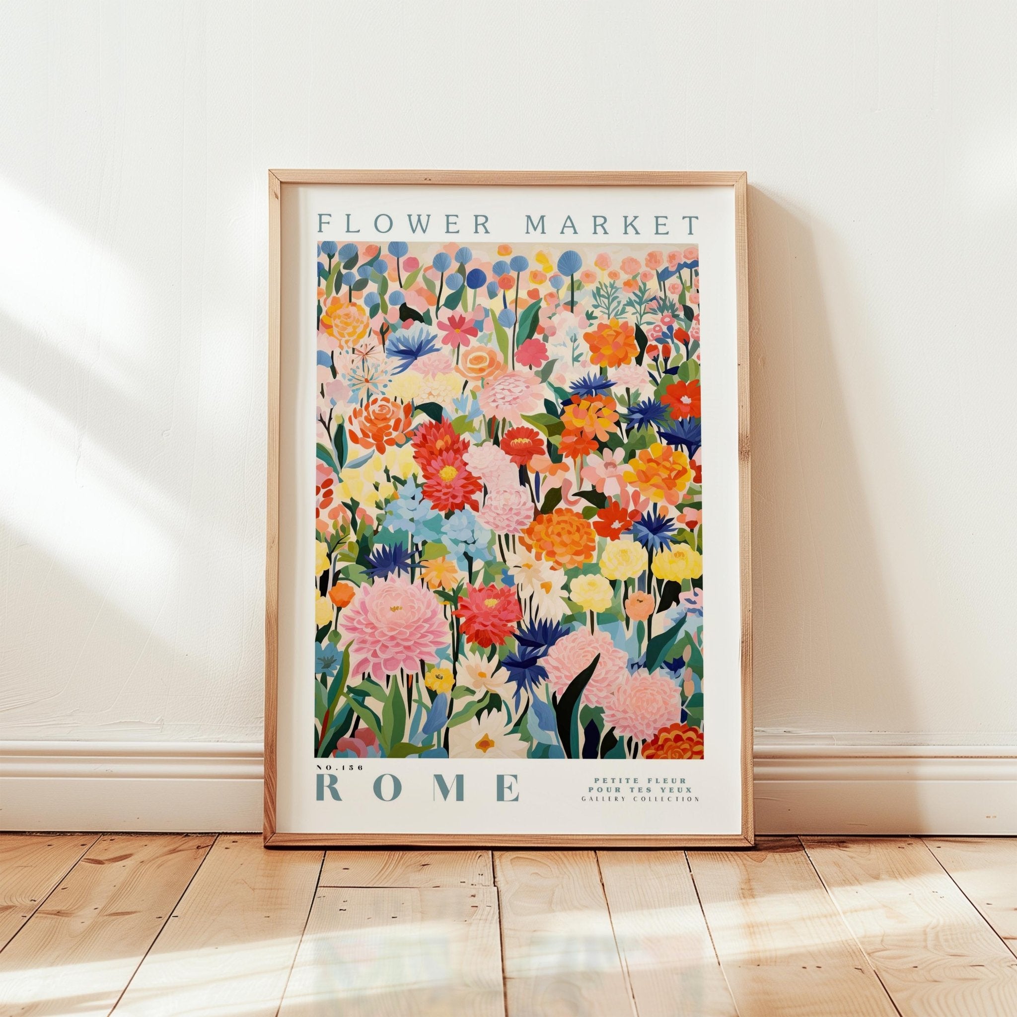 Rome Flower Market Poster - Posters - Flower Poster