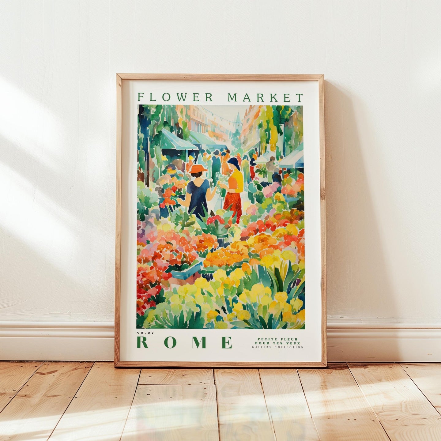 Rome Flower Market Poster - Posters - Flower Poster