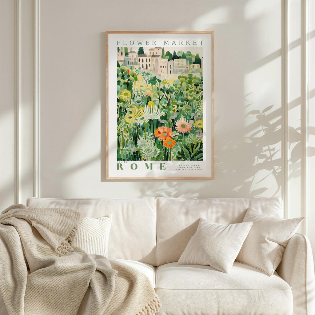 Rome Flower Market Poster - Posters - Flower Poster