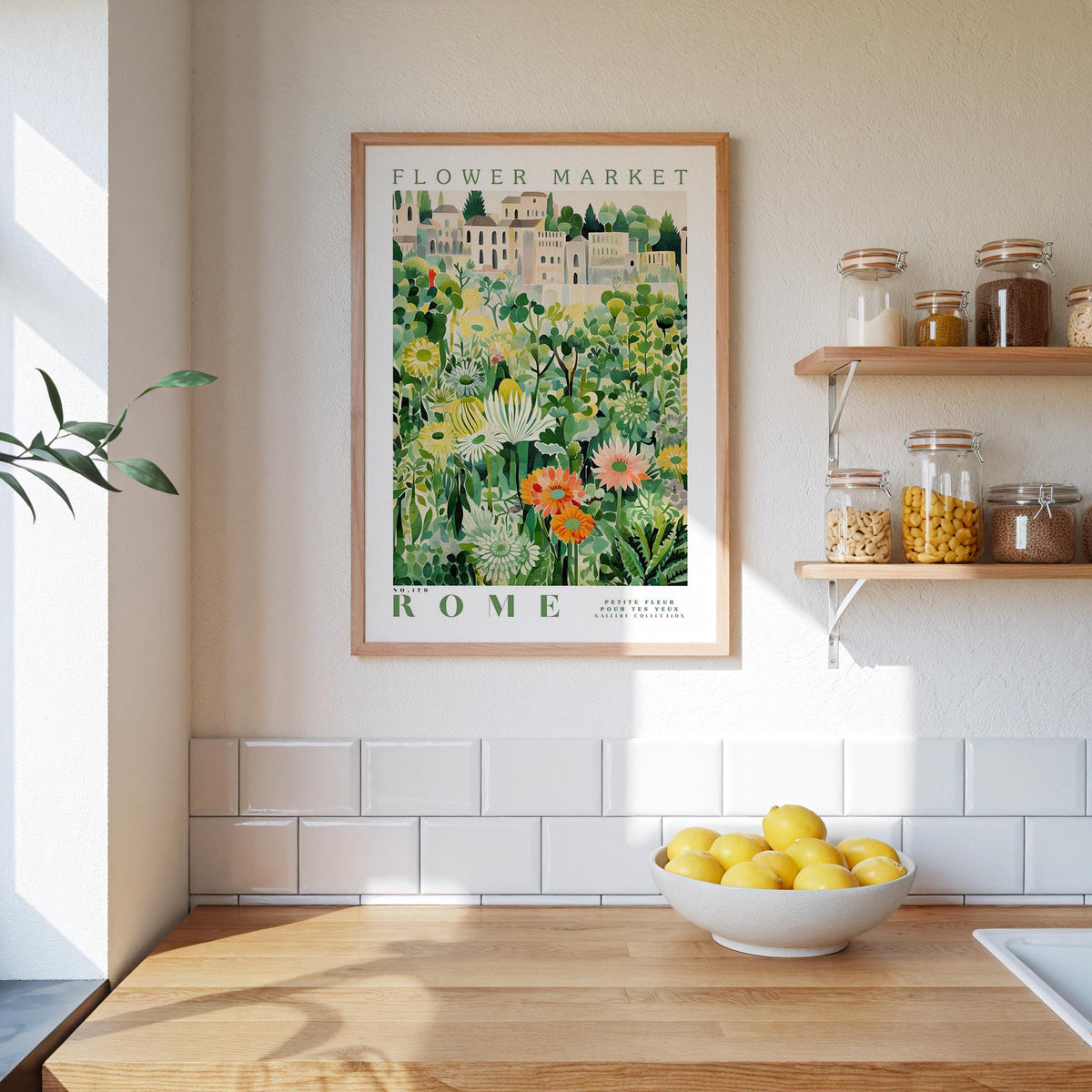 Rome Flower Market Poster - Posters - Flower Poster