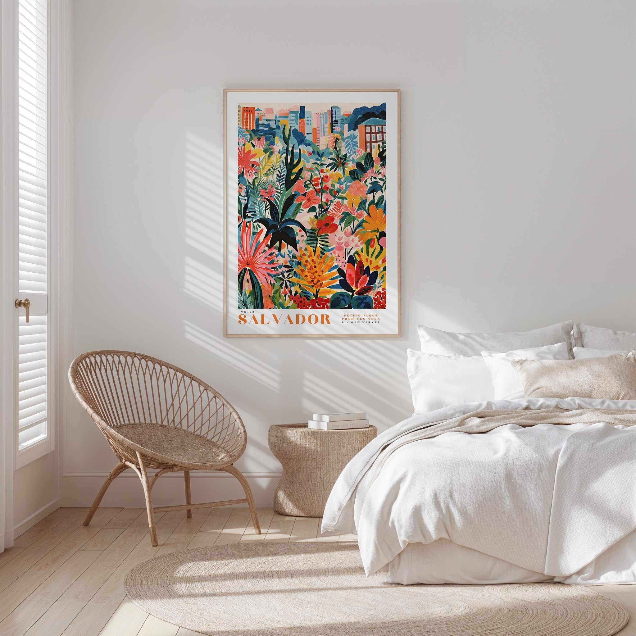 Salvador Flower Market Poster - Posters - Flower Poster