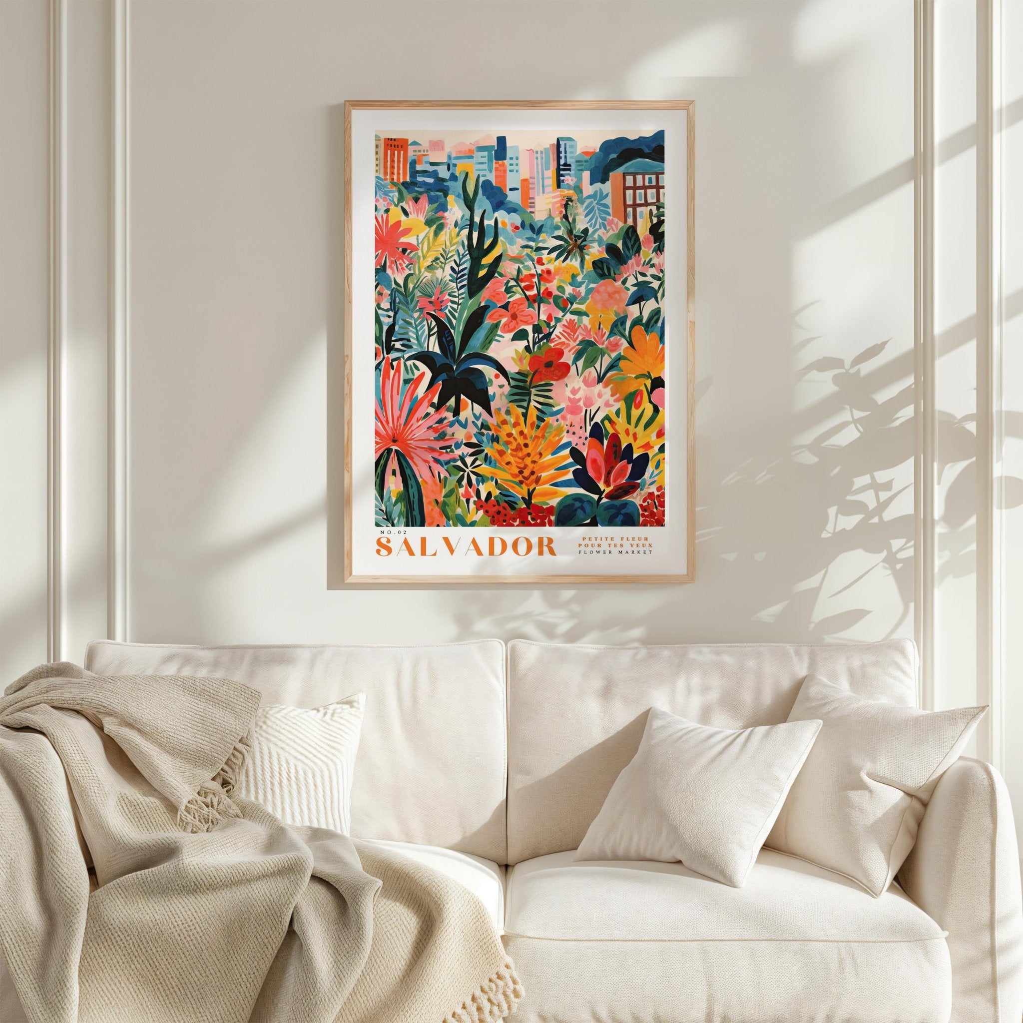 Salvador Flower Market Poster - Posters - Flower Poster