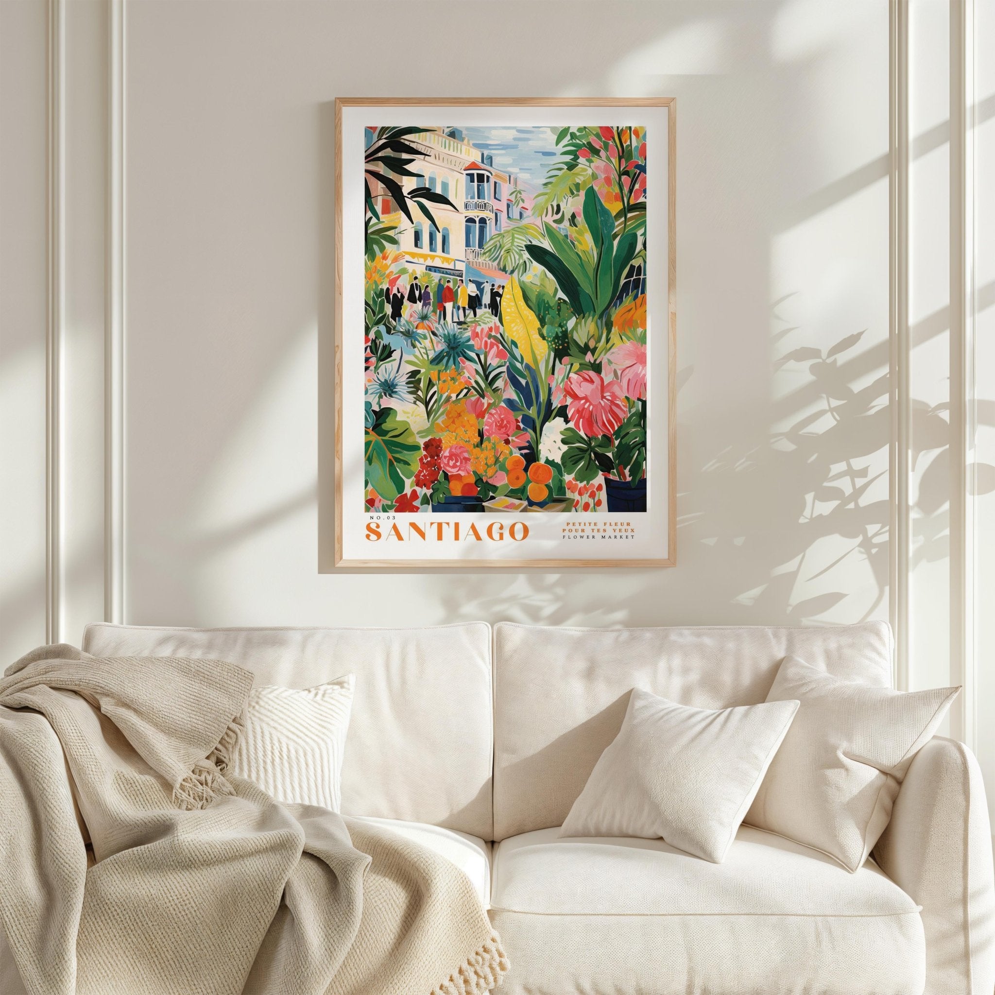 Santiago Flower Market Poster - Posters - Flower Poster