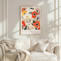 Seattle Flower Market Poster - Posters - Flower Poster