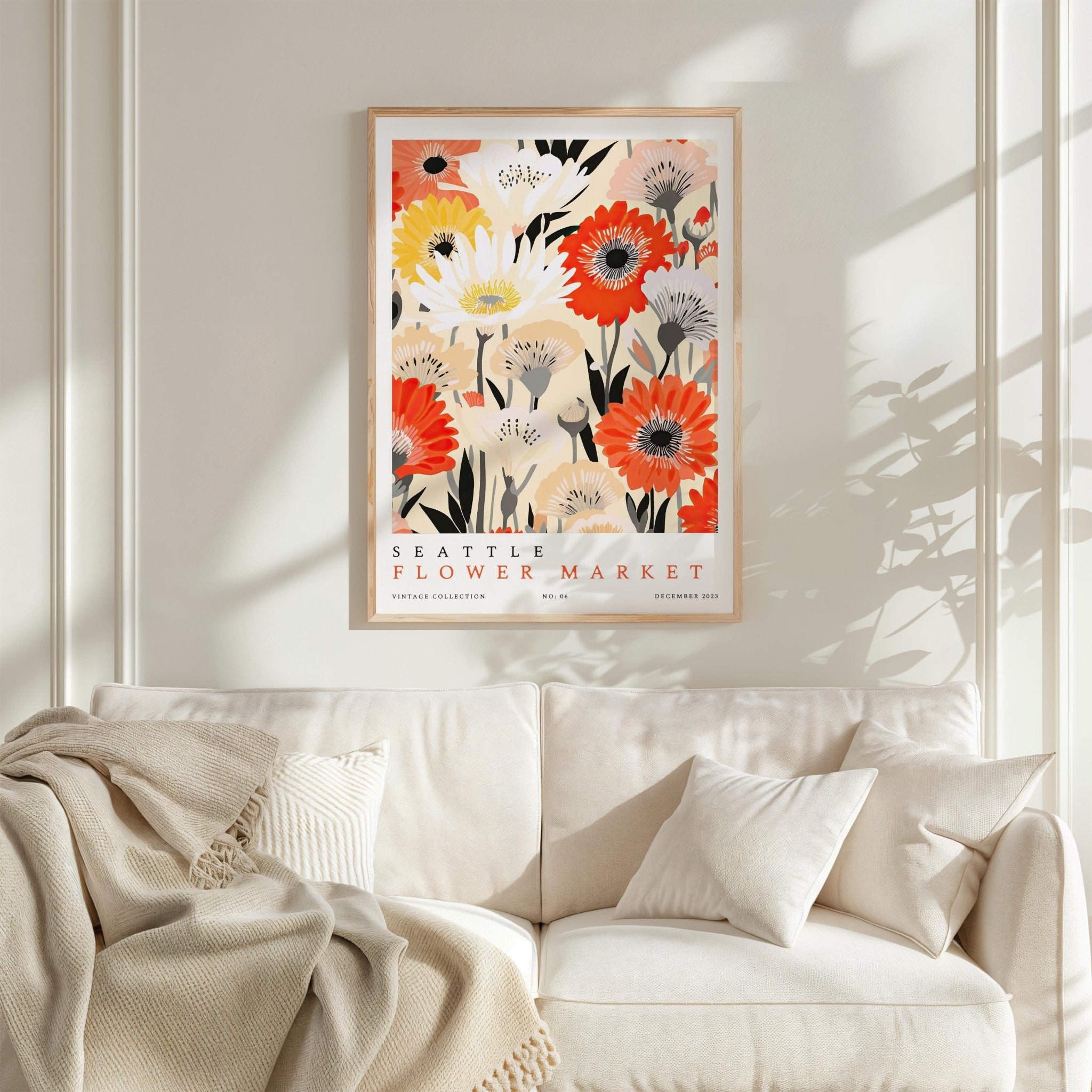 Seattle Flower Market Poster - Posters - Flower Poster