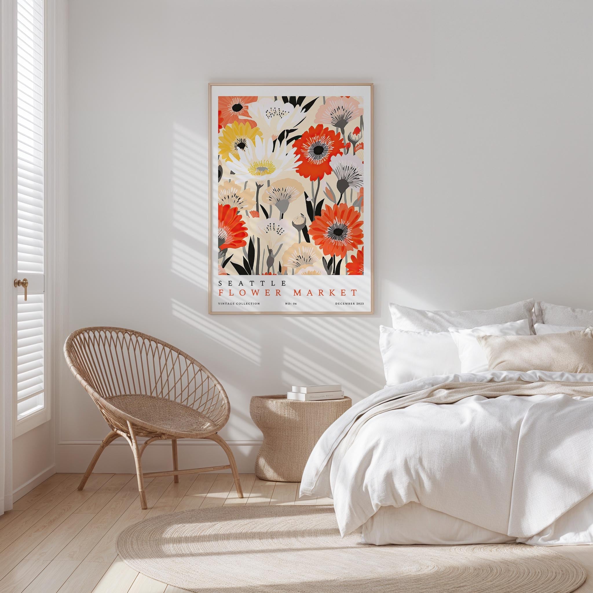 Seattle Flower Market Poster - Posters - Flower Poster