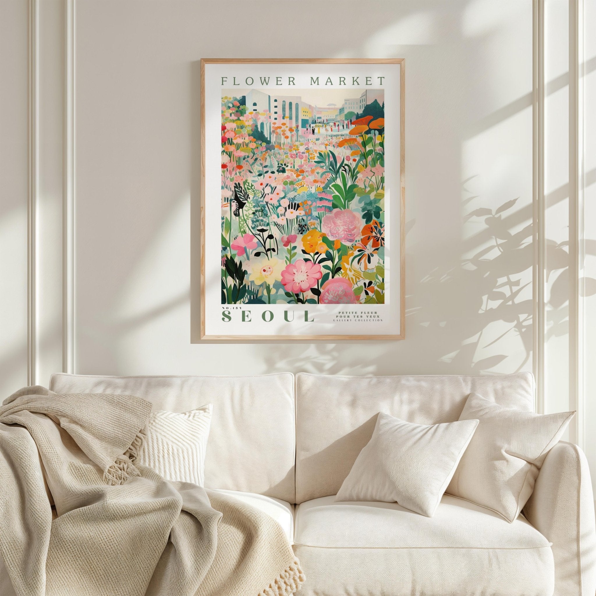 Seoul Flower Market Poster - Posters - Flower Poster