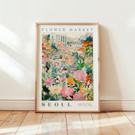 Seoul Flower Market Poster - Posters - Flower Poster