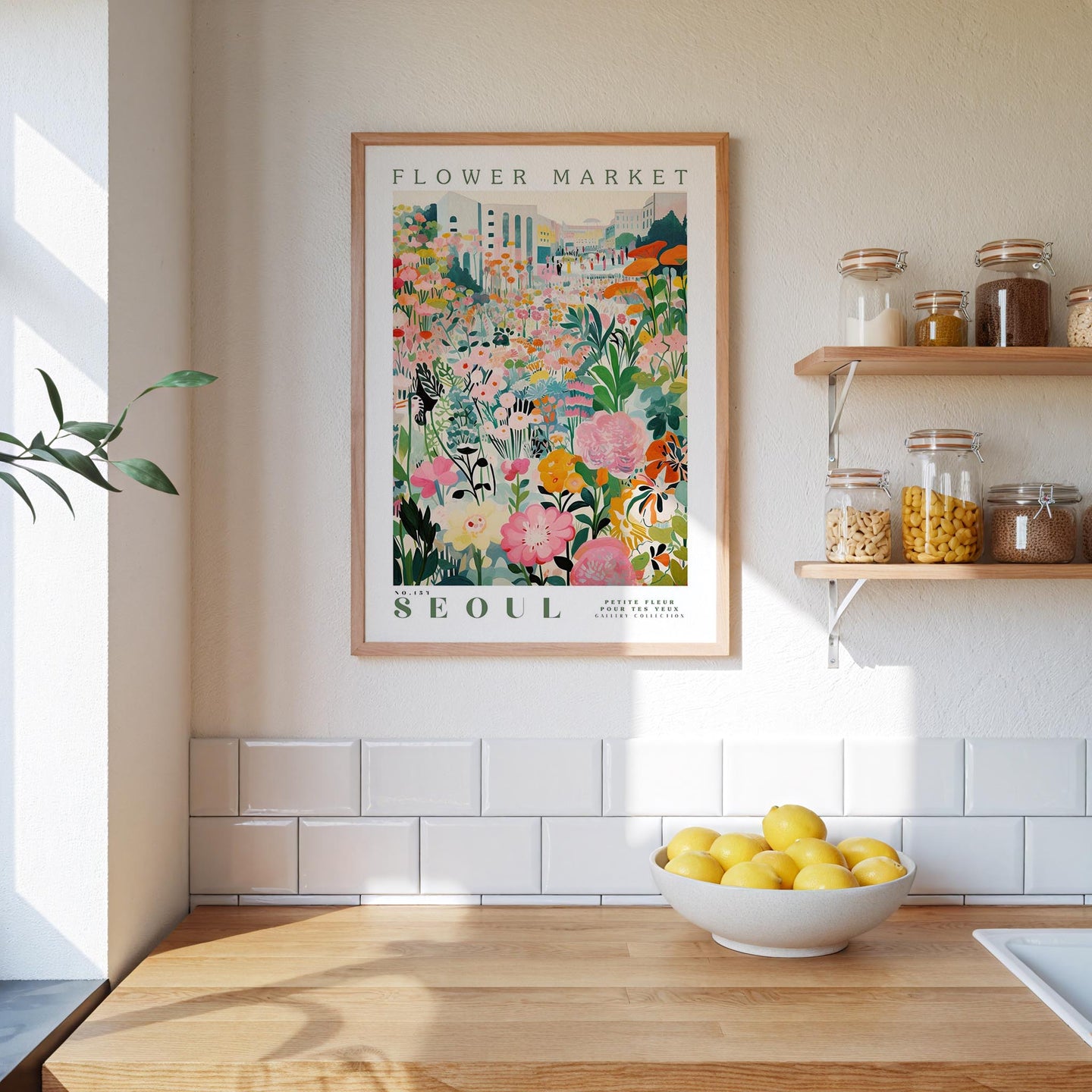Seoul Flower Market Poster - Posters - Flower Poster