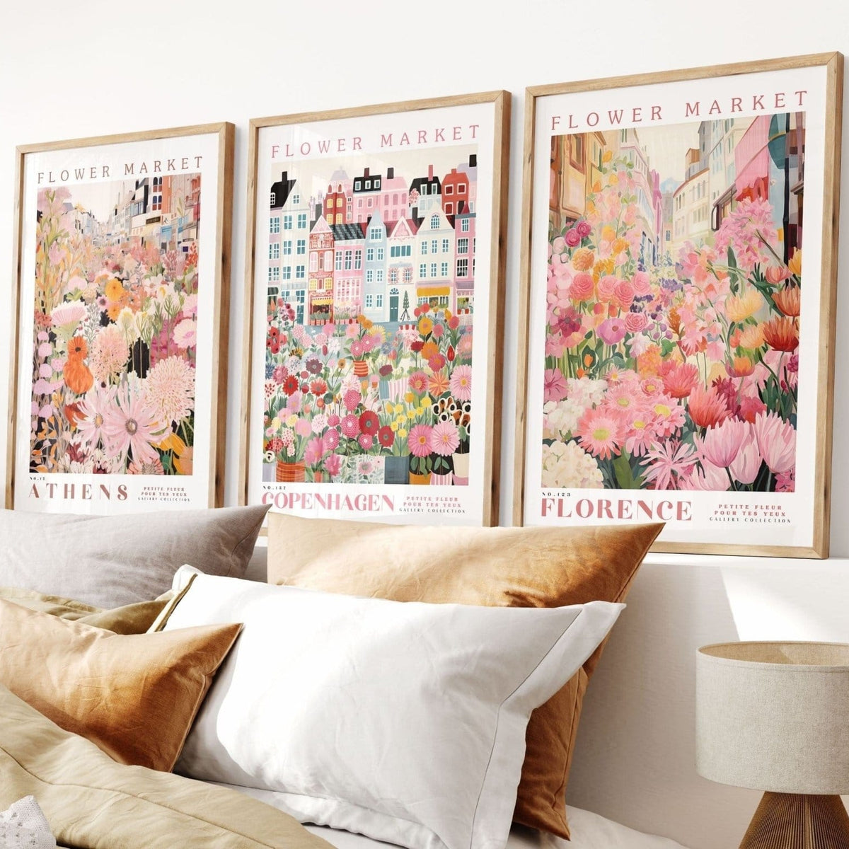 Set of 3 posters (50x70cm) - Copenhagen, Athens, Florence - Posters - Enchanted Sights