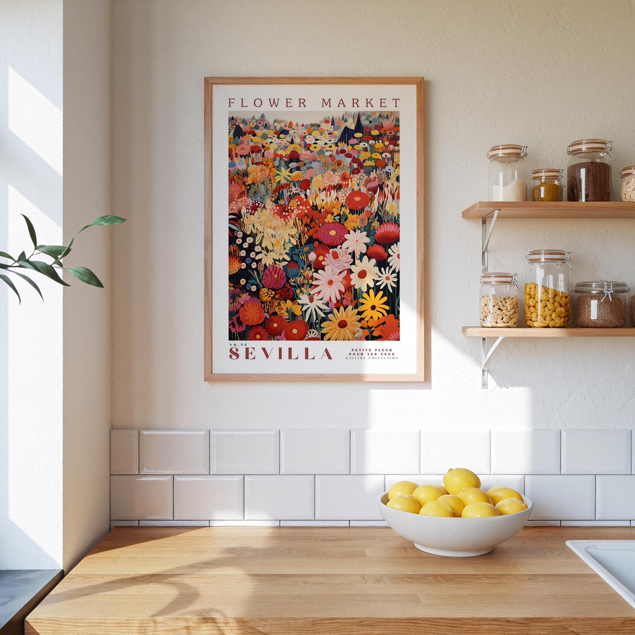 Sevilla Flower Market Poster - Posters - Flower Poster