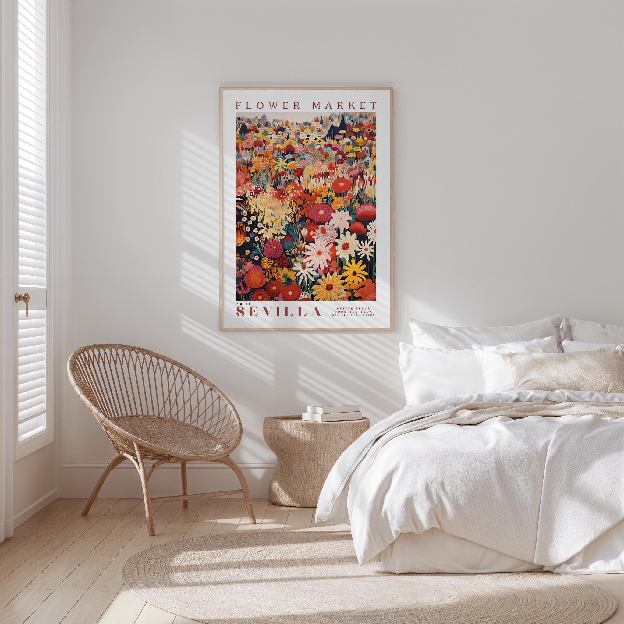 Sevilla Flower Market Poster - Posters - Flower Poster