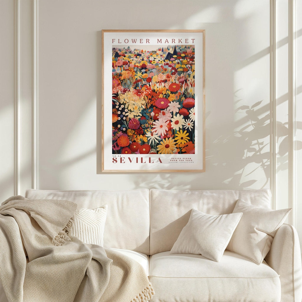 Sevilla Flower Market Poster - Posters - Flower Poster