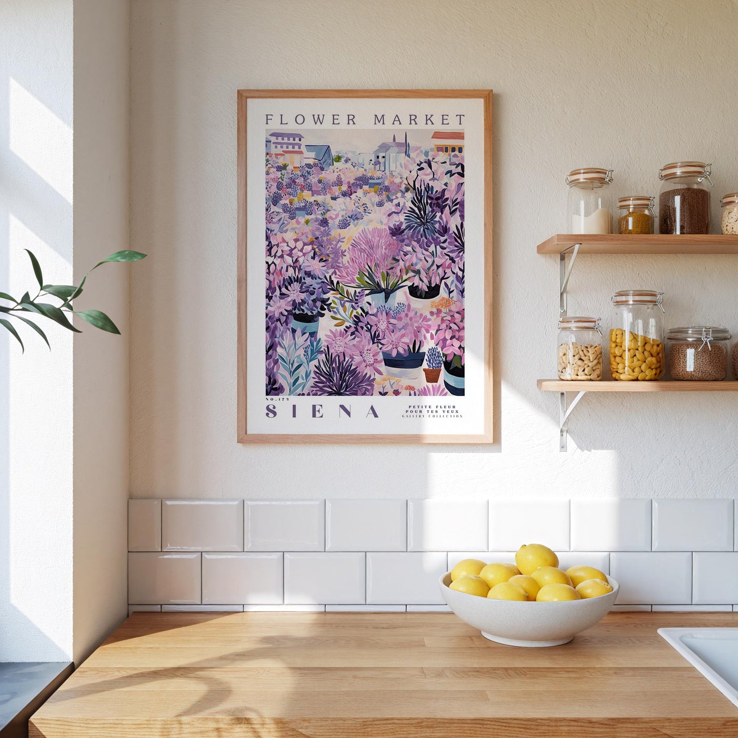 Siena Flower Market Poster - Posters - Flower Poster