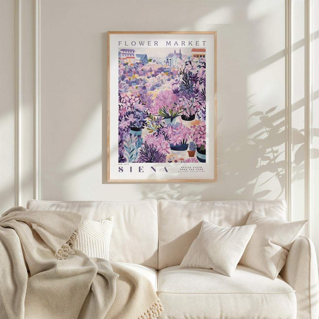 Siena Flower Market Poster - Posters - Flower Poster