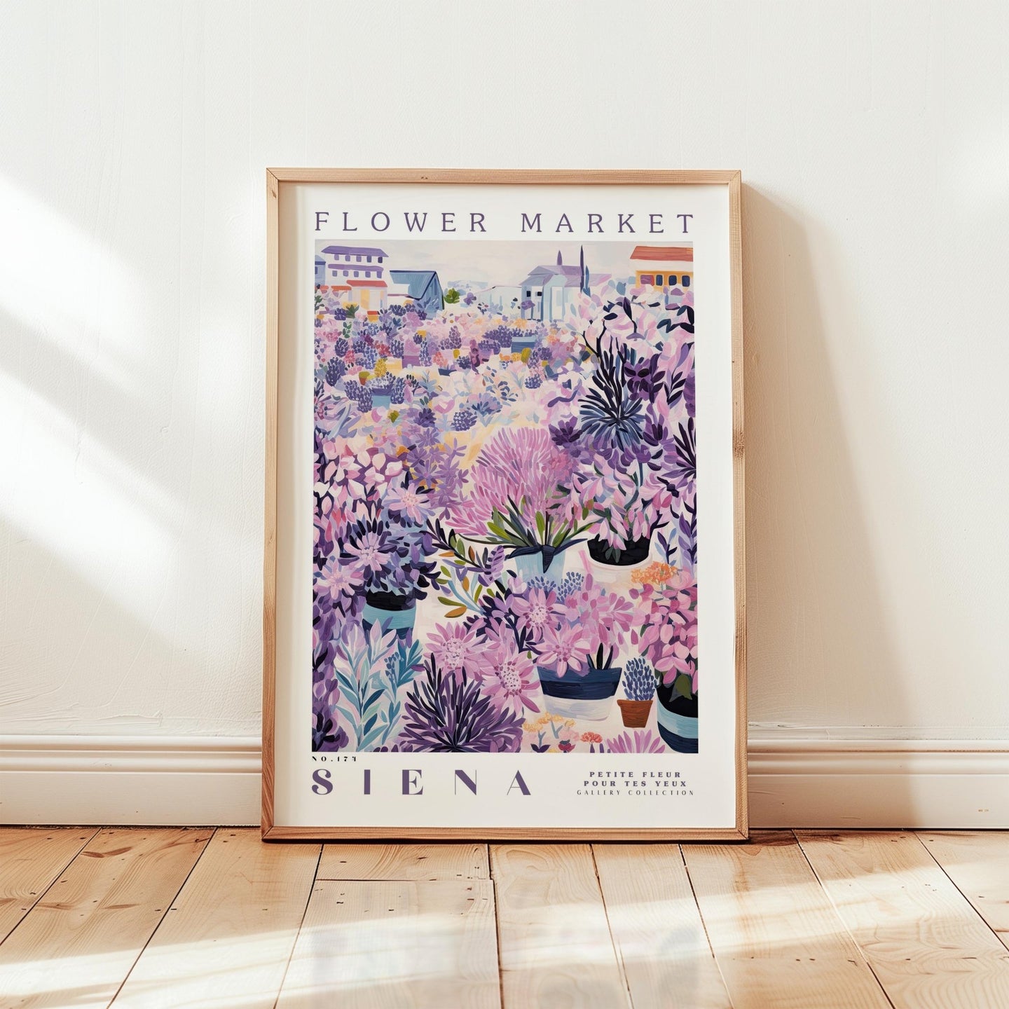 Siena Flower Market Poster - Posters - Flower Poster