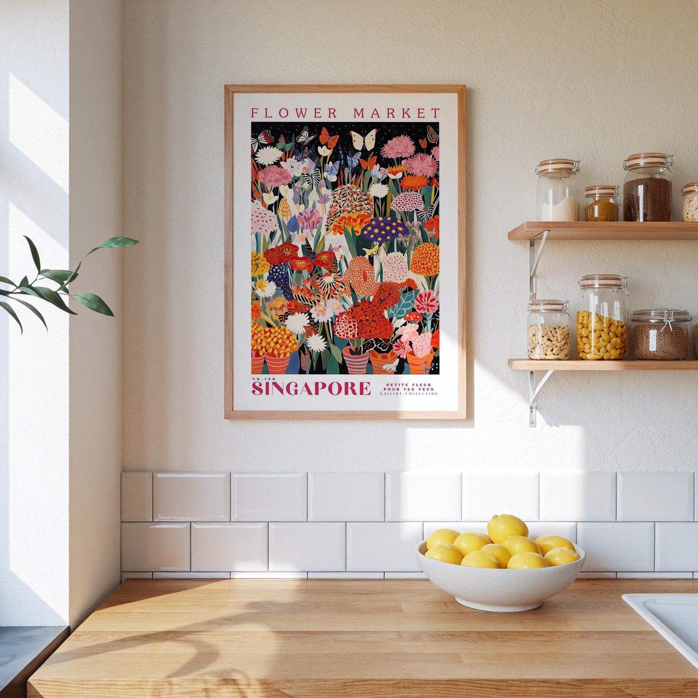 Singapore Flower Market Poster - Posters - Flower Poster